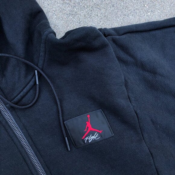 AIR JORDAN Flight Loop Hoodie Jacket Sweater XL Men's Black Full Zip AV2290-010 - Picture 4 of 10